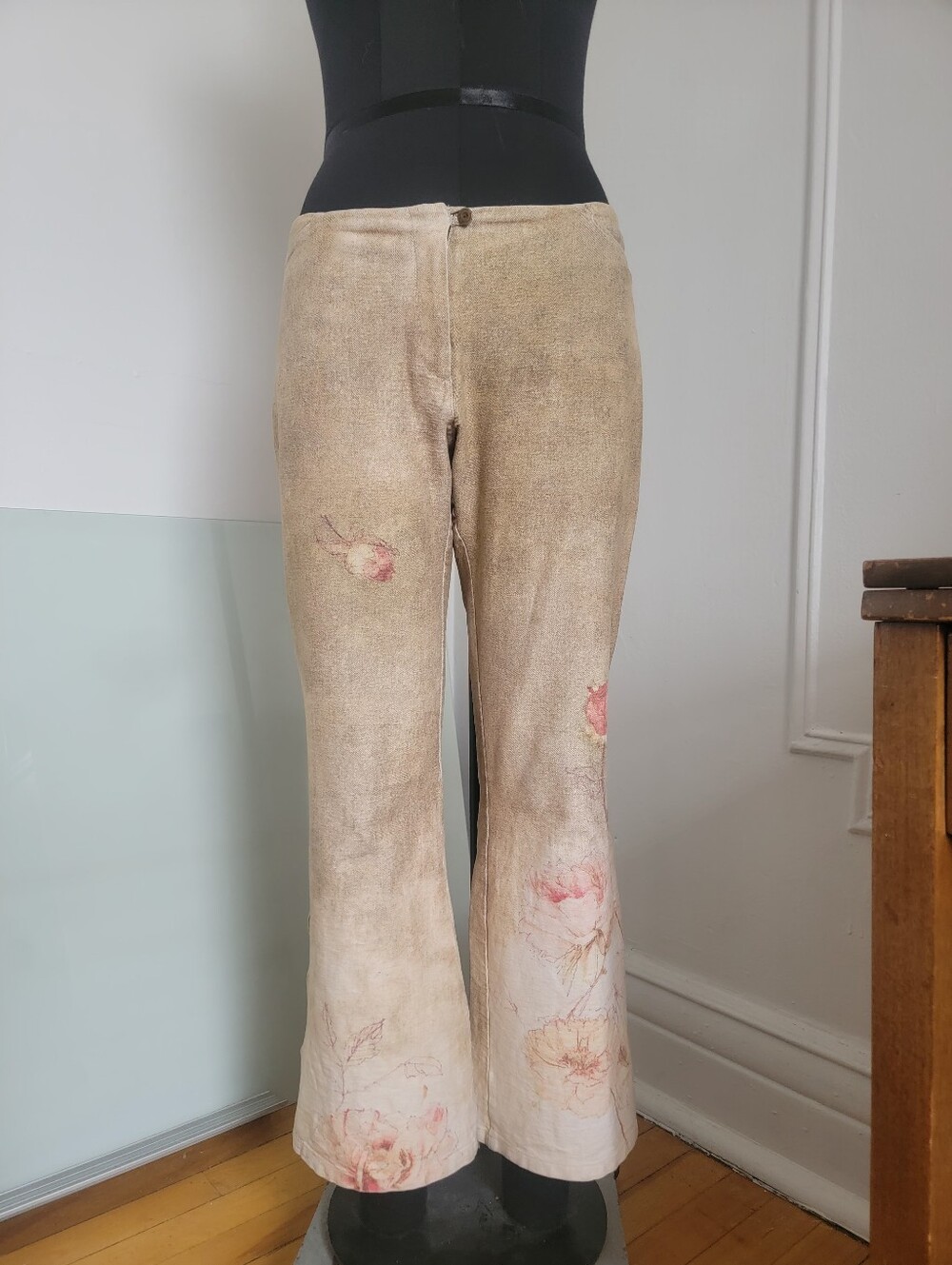 Italian Tan Floral Pants